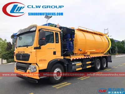 Sinotruck howo 22cbm vacuum jetter truck Somalia