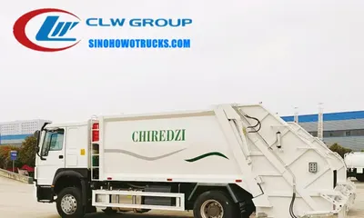 Sinotruk HOWO 4×2 back loader garbage truck with rear loading mechanism and 12000 litre compaction tank