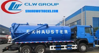 Rear view of the truck with hydraulic lift tailgate and air blowdown discharge system