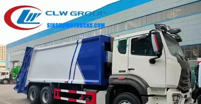 Sinotruk Hohan 20m3 rear-loading dumpster compactor truck in service colour with hydraulic container lifter