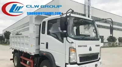 Side view of the 10 ton gravel truck showing the high strength steel body and hydraulic lift system