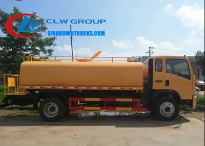 Rear view of the water tanker with high reach water cannon and spray system
