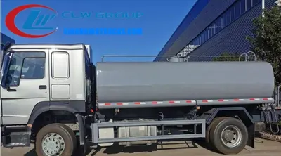 Sinotruk HOWO 4x2 water cart truck with 10,000 L tank and front, rear, and side sprayers in Kenya application