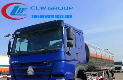 Side view of the fuel truck showing compartment valves and pump access panel