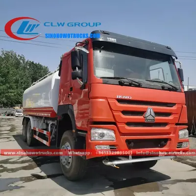 Sinotruk HOWO 18000L water sprayer truck in Thailand with right hand drive and rear high cannon