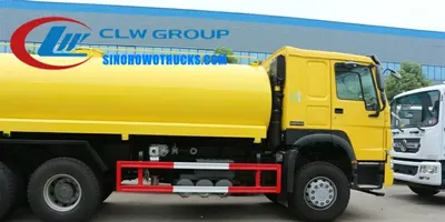 Sinotruk HOWO 6x4 18-ton water sprinkler truck in service with front, rear, and side sprayers active