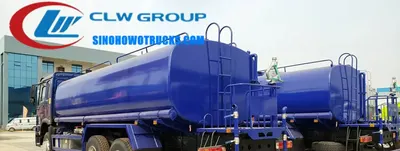 Sinotruk HOWO 6x4 water pumper truck in Ecuador with 25000 litre tank and front, rear and side sprayers