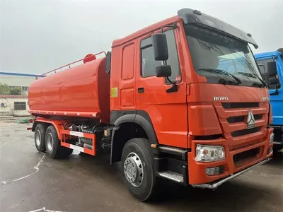 Sinotruk HOWO 6x4 20cbm water bowser truck in Surinam with rear sprayer and high cannon