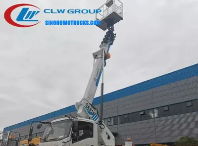 Operator cabin of the HOWO insulated bucket truck with heat preservation and cleaning devices