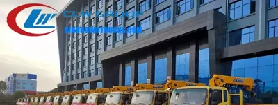 Sinotruk HOWO 3t utility truck with crane and drilling machine in field operation with boom extended