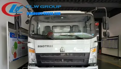 Sinotruk HOWO 5 cube small tipper truck in standard configuration with open dump box and forward tilt cab