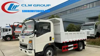 Sinotruk HOWO 5 ton construction dump truck in South Africa with rear lift tipper body and high strength steel frame