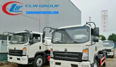 Side view of the mobile refueling truck showing anti-static hose and control panel