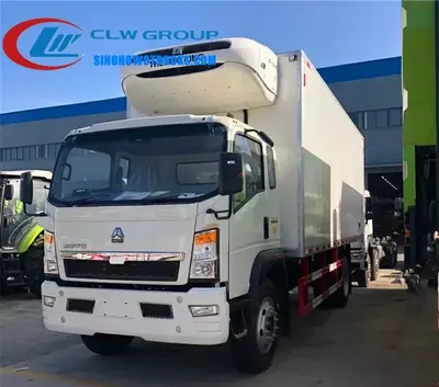 Side panel of the reefer truck with FRP and stainless steel construction and insulation layers visible