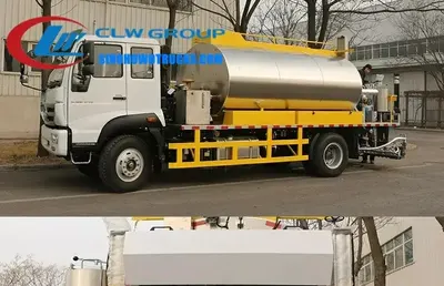 Side view of the truck with adjustable spray width and computer control system