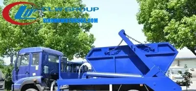Side view of the Sinotruk Steyr 10cbm garbage truck showing the 12cbm hopper and sealed sewage box