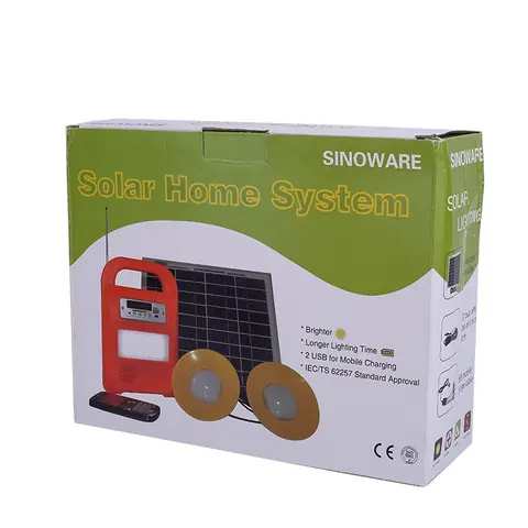 10W Portable Solar Power System With Emergency Lamp view 5