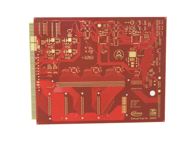Red Solder Mask and Gold Finger – view 1
