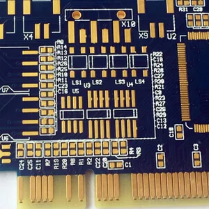FR4 Double-sided PCB Gold Finger Blue Oil – view 2