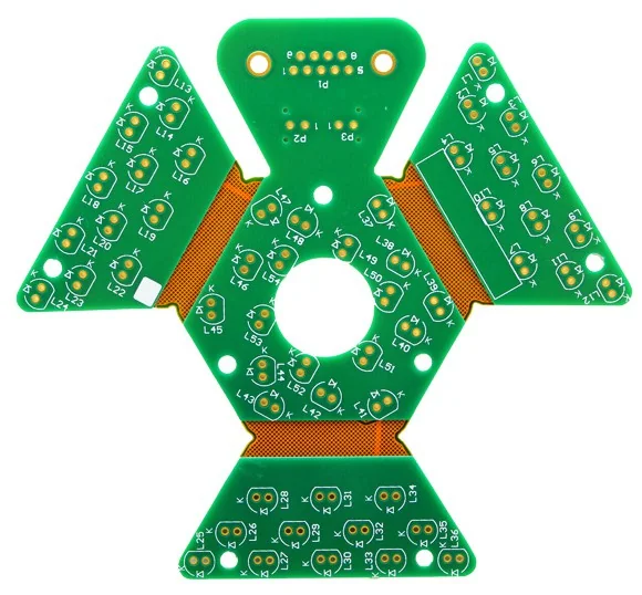 4 Layer Rigid Flex Board FR4 + PI Special Shape – view 1