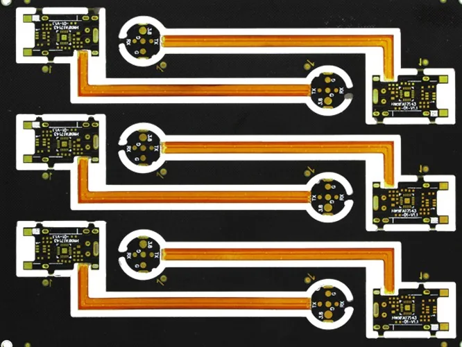 6 Layer Rigid Flex Board FR4 + PI Black and Blue Solder Mask – view 1