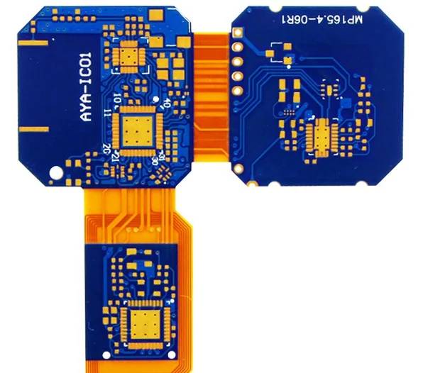 6 Layer Rigid Flex Board FR4 + PI Black and Blue Solder Mask – view 2