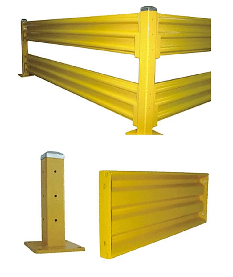 SL-MG-02 machine guard post and rail section in safety yellow