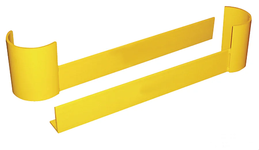 SL-MG-03 long span double rail machine guard in safety yellow