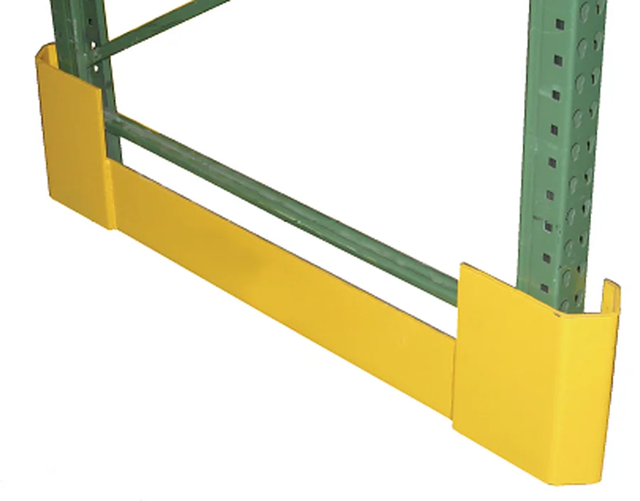 SL-MG-05 curved single rail column guard in safety yellow
