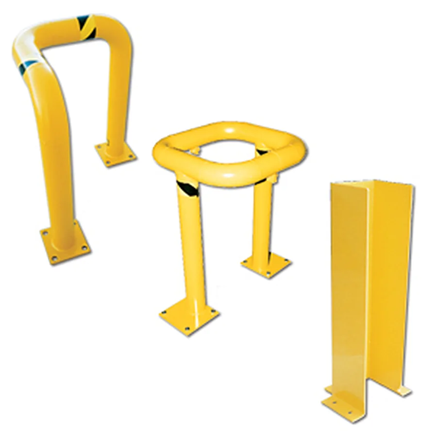 SL-MG-06 post and rail guard set in safety yellow