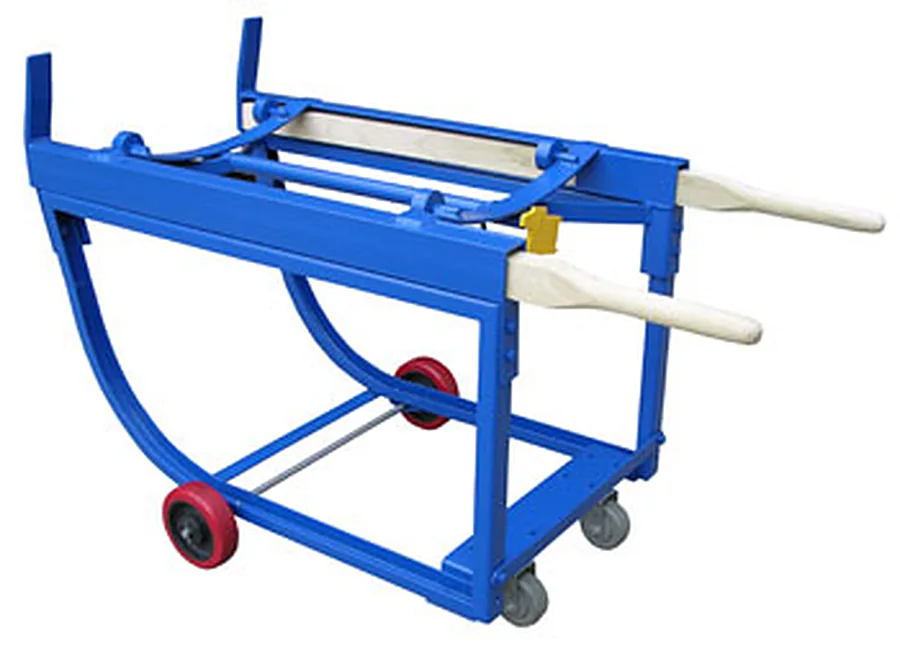 RDC-1000 deluxe rotating drum cart with five inch poly on steel wheels