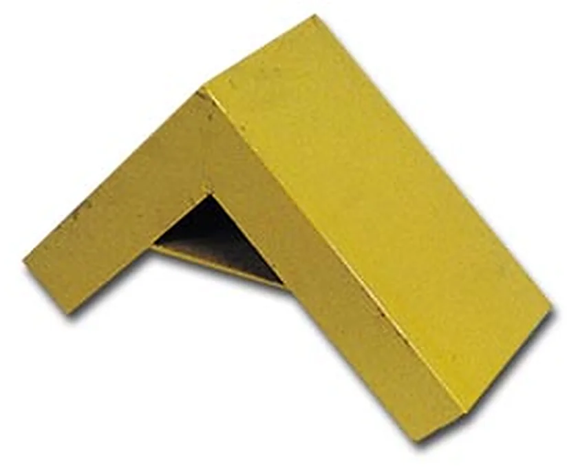 SL-WC-01 folded steel truck wheel chock finished in safety yellow