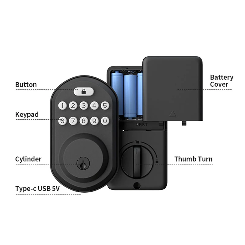 K1 Electronic Keypad Door Lock view 6