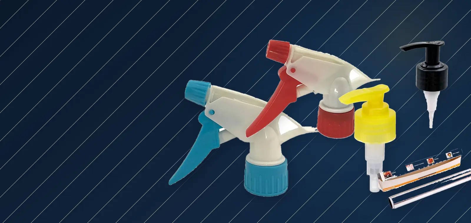 Trigger sprayers lotion pumps and household aluminium foil roll made by Ningbo Smile Commodity Co., Ltd