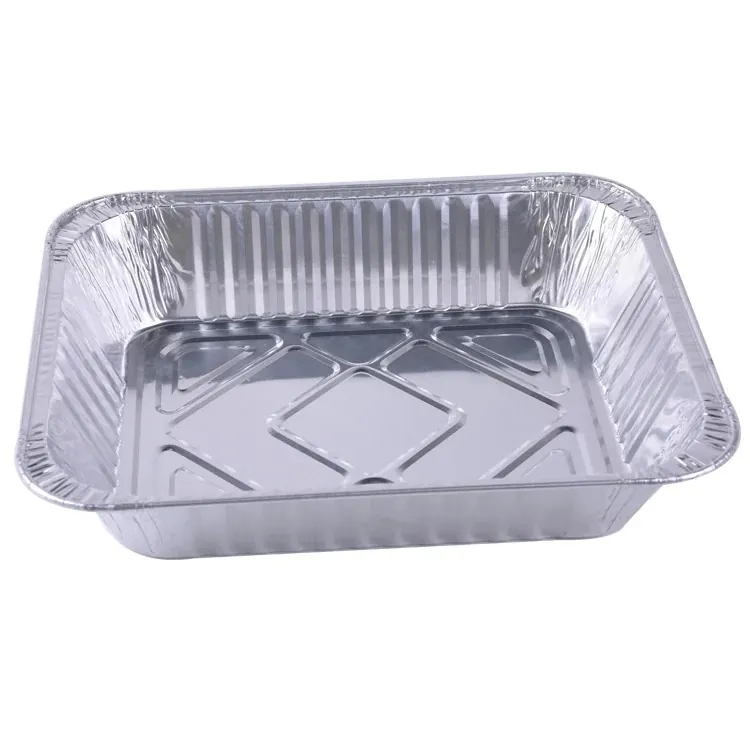 Aluminium Foil Pans in Silver and Grey manufactured by Ningbo Smile Commodity Co., Ltd