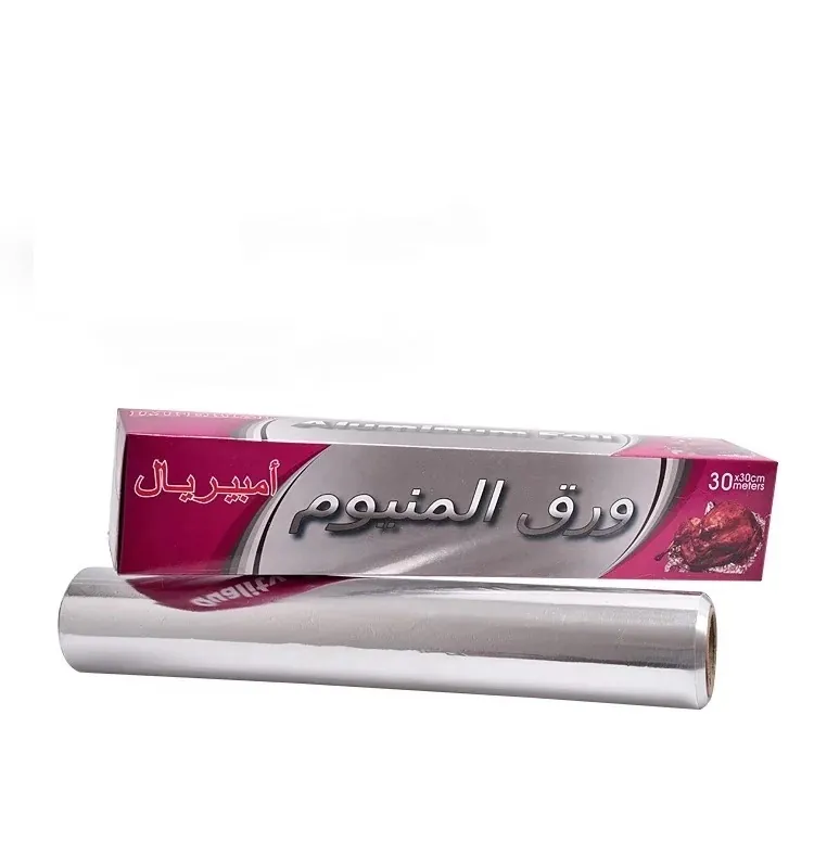 Household Aluminum Foil Roll in Grey and Silver manufactured by Ningbo Smile Commodity Co., Ltd