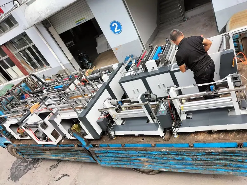 Two sets Pre-opened Bag Making Machine Loading