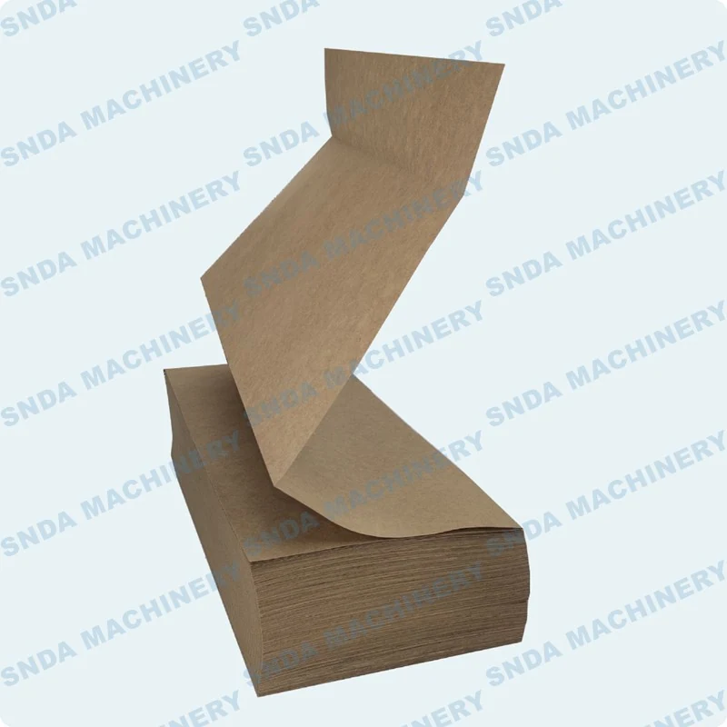 Two kraft paper reels loaded on inflatable air shafts of the fanfold machine