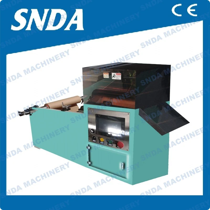 SD-PS300 gift filler crinkle paper shredding machine with paper roll loaded on inflatable air shaft