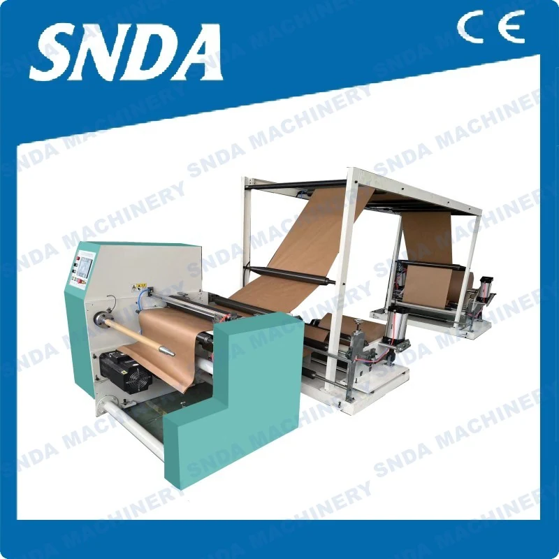 this machine kraft paper rewinding machine with two unwinding stands and one rewinding shaft