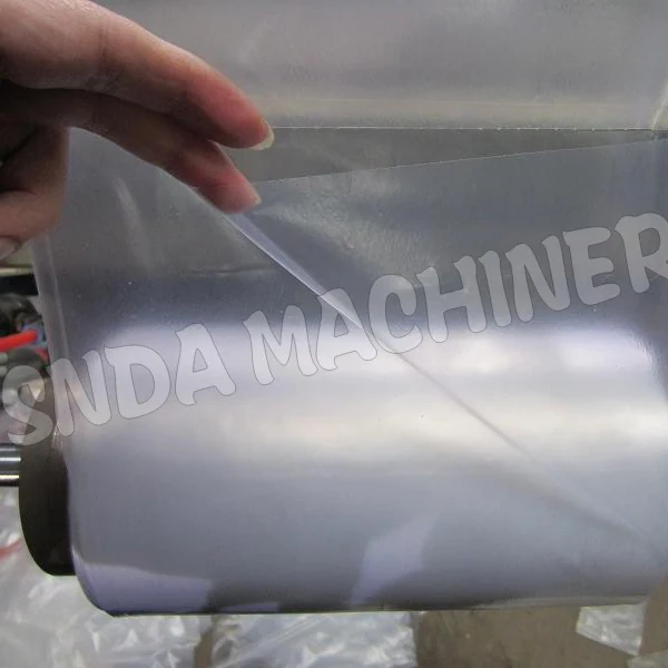 Side view of the PRE-600 machine showing the forming and heat sealing station