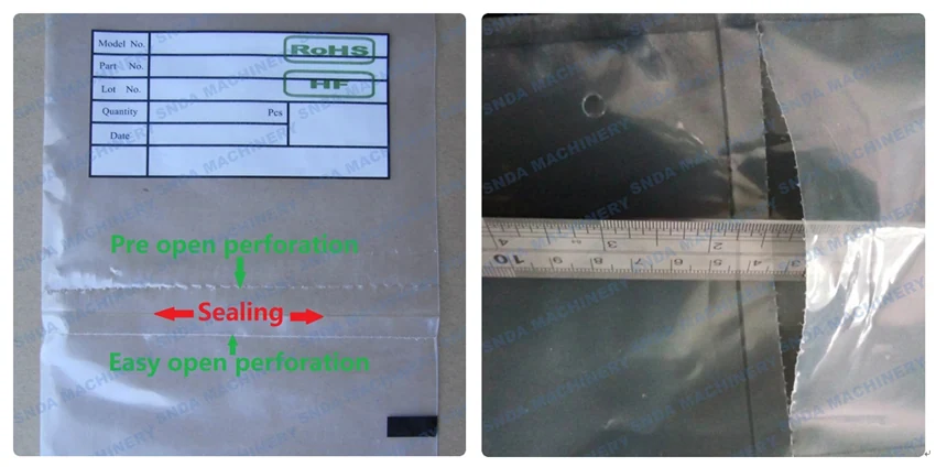 Our improvement on the pre-opened bag converting machine perforation