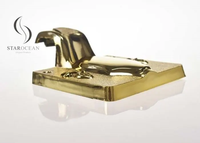 Gold Plated Funeral Accessories Handle Set, Parts of A Casket Compact Structure 2# view 3