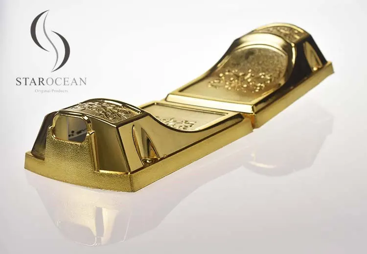 Gold PP Recycled Plastic Metal Rod Coffin Wrap Handle, Retro Coffin Handle 8# view 2