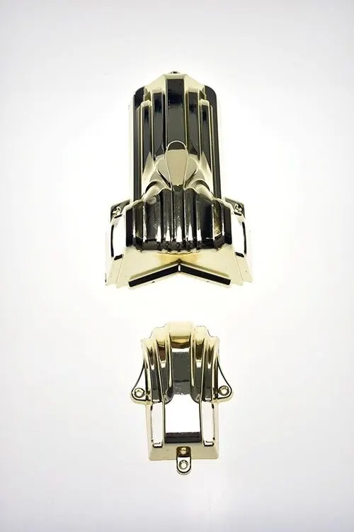 Plastic Corner Casket Hardware Kit 11# Shining Gold Color Delicate Surface view 1
