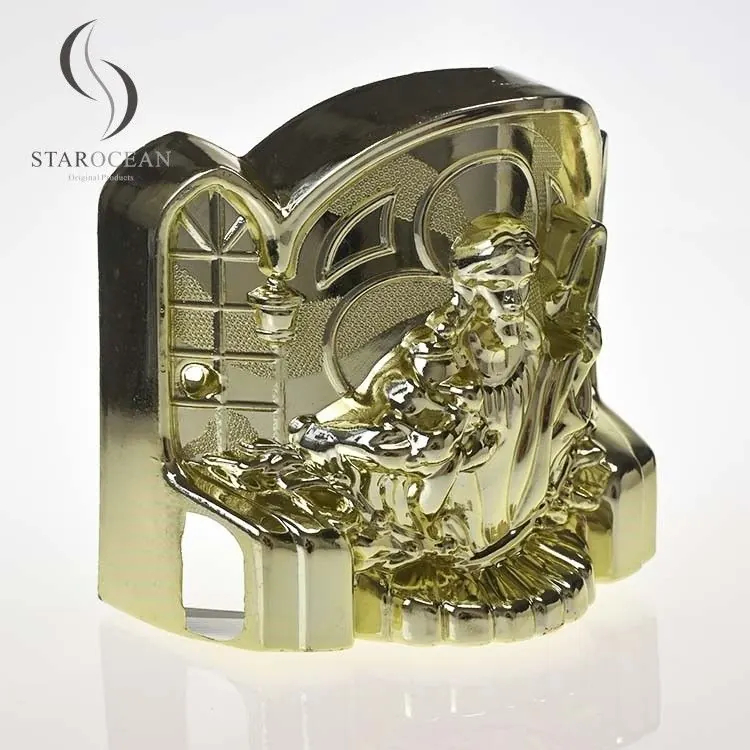 Luxury Design Coffin Decoration Non Toxic Materials with Steel Bar Handle 22# view 2