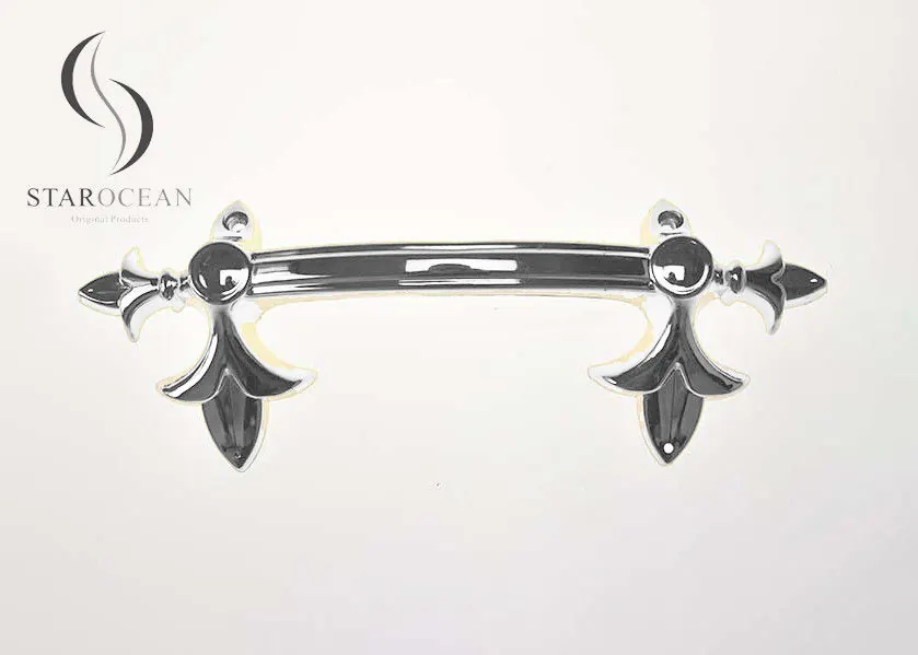 Silver Casket Hardware Funeral PP Recycle Plastic Coffin Handle Ornamental P9001-C view 1