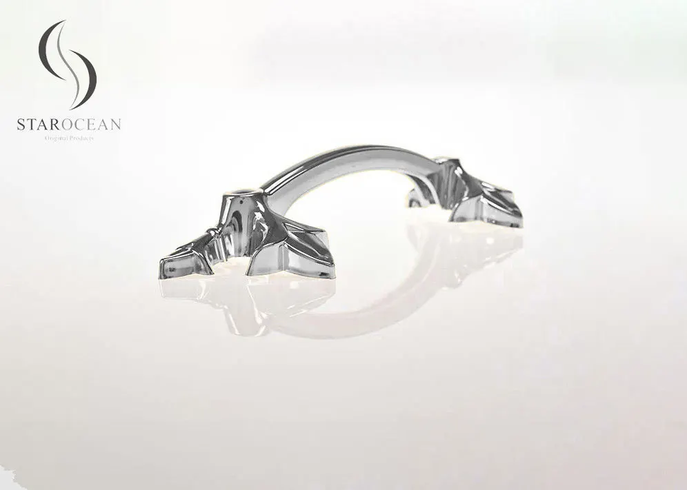 Silver Casket Hardware Funeral PP Recycle Plastic Coffin Handle Ornamental P9001-C view 2