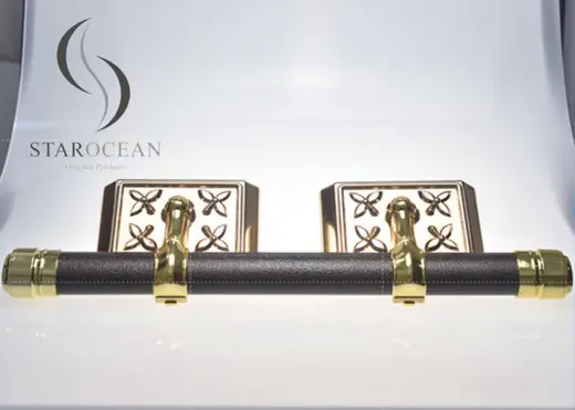 Gold Finish Funeral Coffin Accessories Swing Bar Set ABS Material with Steel Bars C