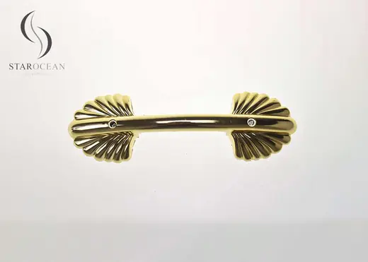 Gold Shell Shaped Plastic Coffin Handle Popular Product with High Durability P9003